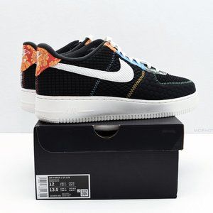 Nike Air Force 1 Low Black Multi-Material Men's size 12